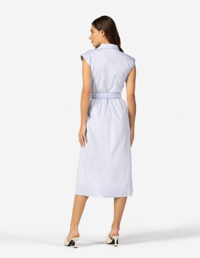 Ibana midi kleed blauw