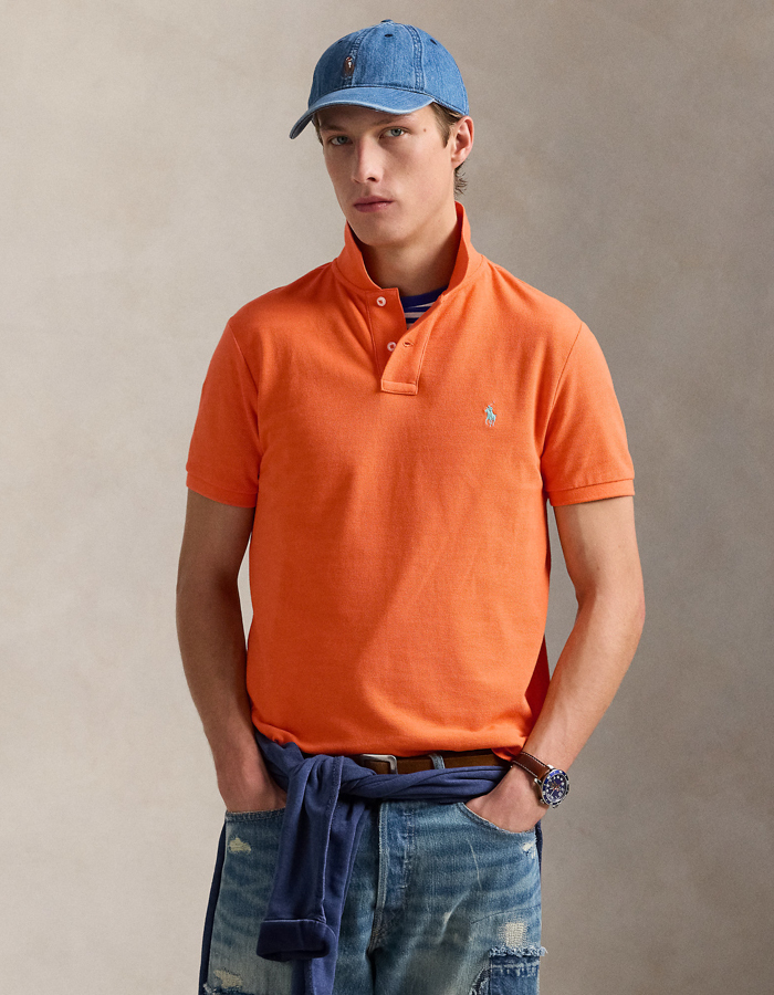 Custom slim fit mesh Polo shirt  
