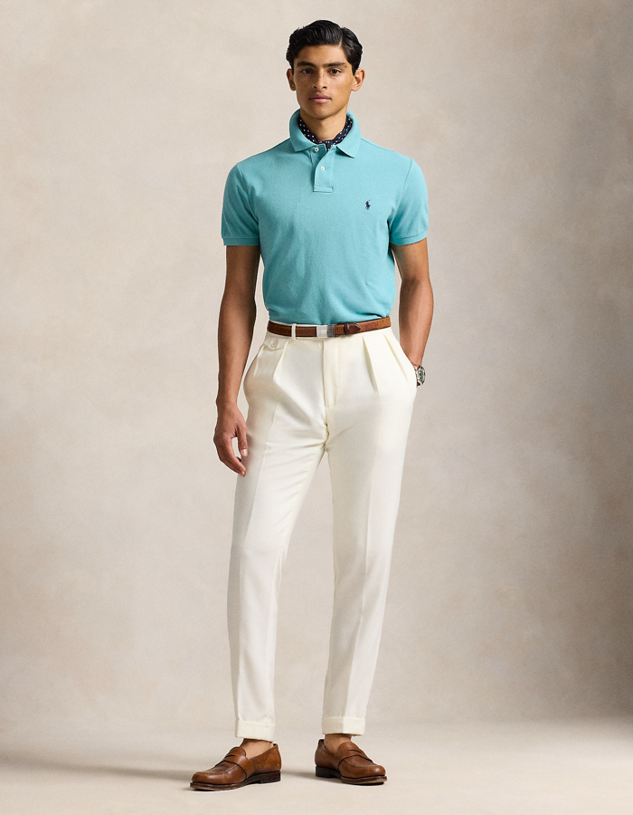 Custom slim fit mesh Polo shirt  