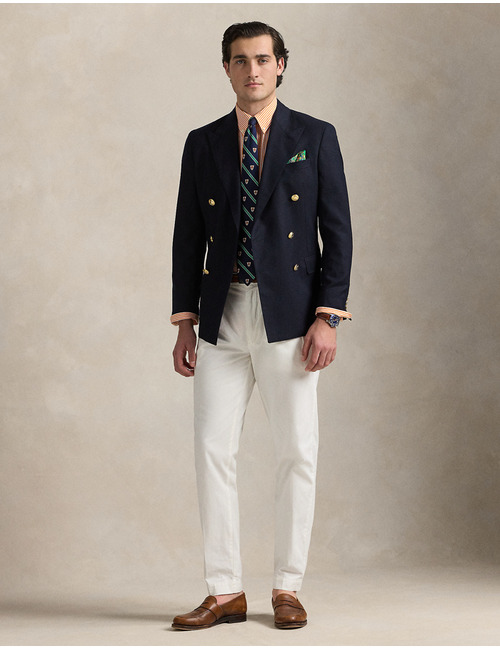 Custom fit gestreept stretch poplin overhemd  