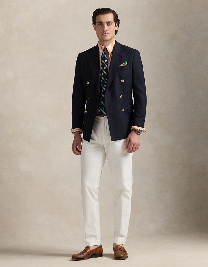 Custom fit gestreept stretch poplin overhemd  