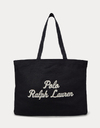 Geborduurde canvas tote  
