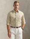 Custom fit gestreept stretch poplin overhemd  