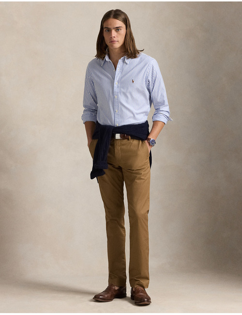 Custom Fit Striped Stretch Oxford Shirt
