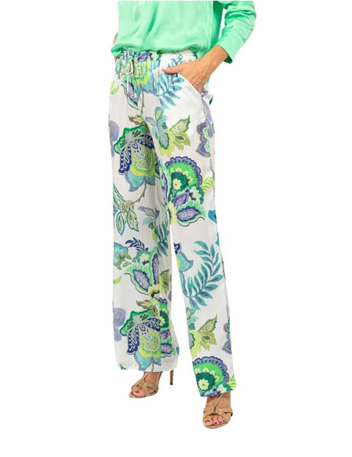 Due Amanti broek met elatische band ecru