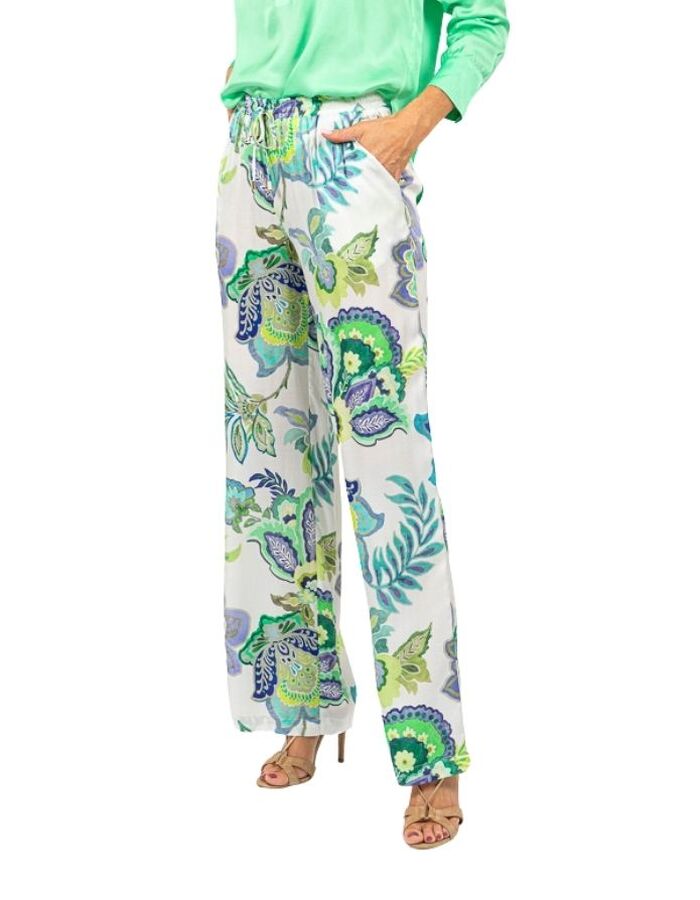 Due Amanti broek met elatische band ecru