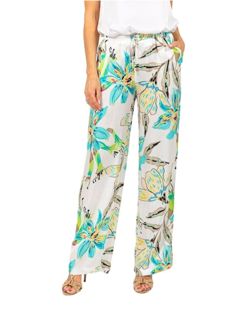 Due Amanti broek met elatische band wit