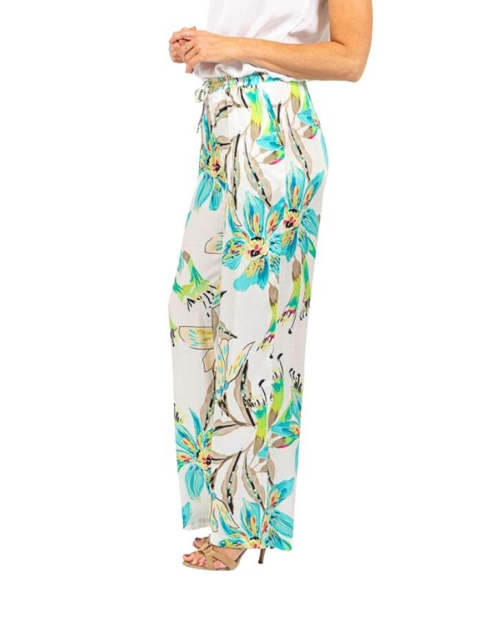 Due Amanti broek met elatische band wit
