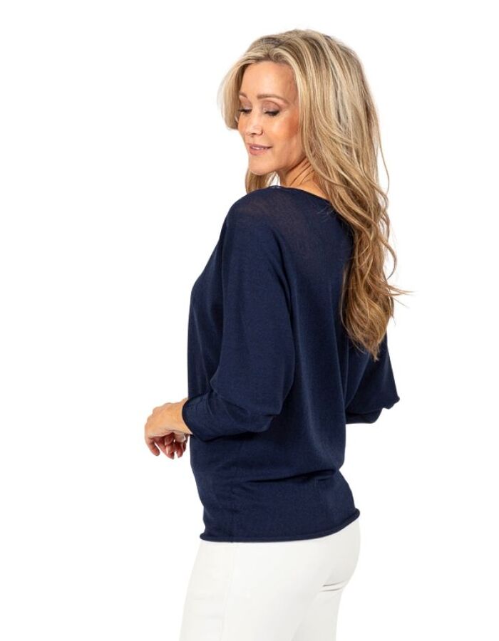 Due Amanti lange mouw pull marine