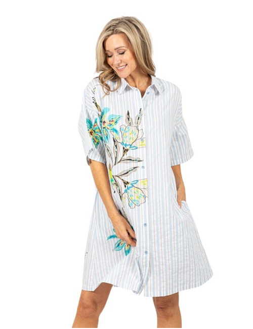 Due Amanti kort kleed turquoise