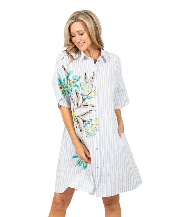 Due Amanti kort kleed turquoise