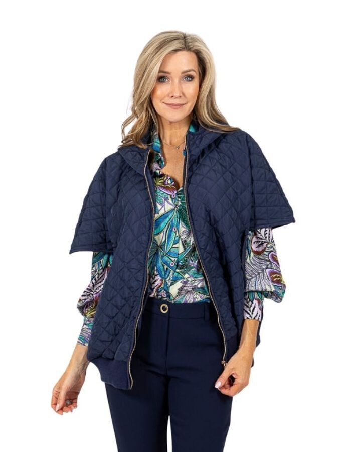Due Amanti poncho marine