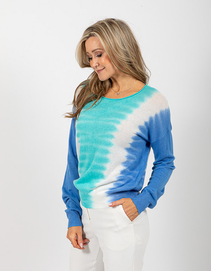 Due Amanti lange mouw pull blauw