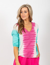 Due Amanti korte mouw pull fuschia