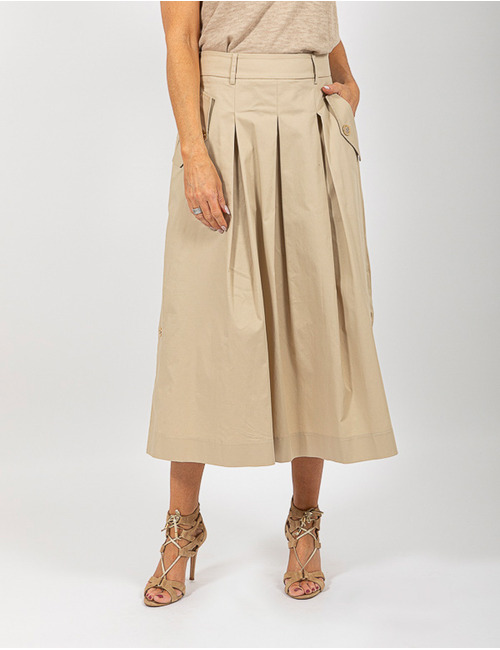 Due Amanti midi rok beige