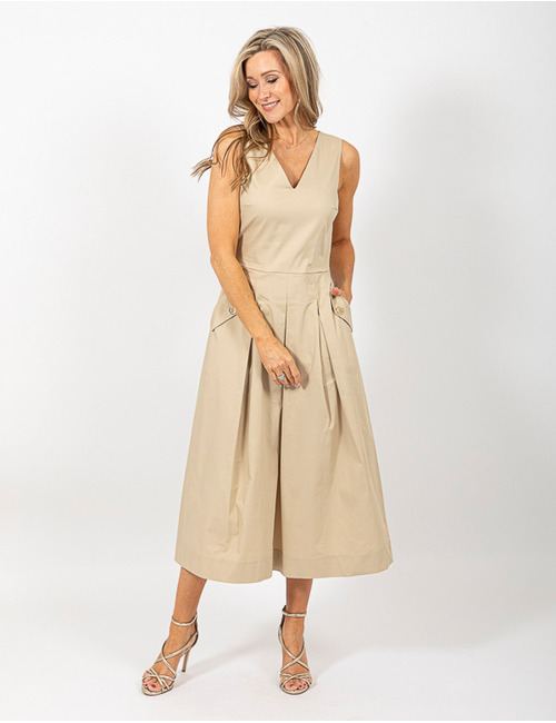Due Amanti lang kleed beige