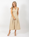 Due Amanti lang kleed beige