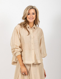 Due Amanti 3/4 mouw bloes beige