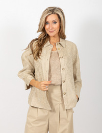 Due Amanti 3/4 mouw bloes beige