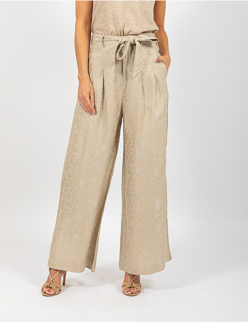 Due Amanti broek met elatische band beige
