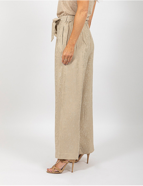 Due Amanti broek met elatische band beige