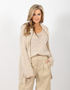 Due Amanti lange mouw gilet beige