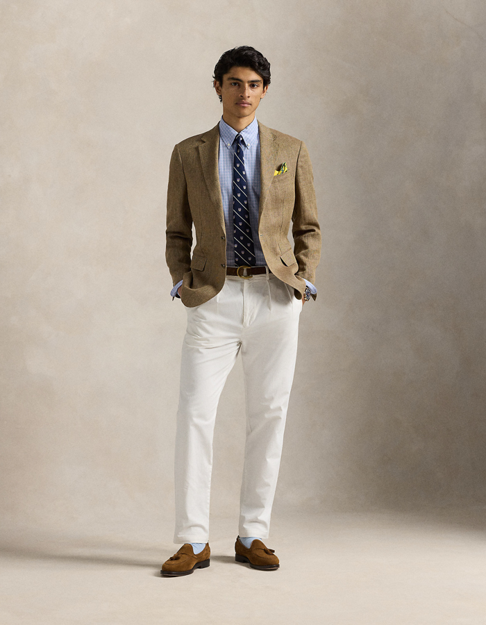 Custom Fit Checked Stretch Poplin Shirt