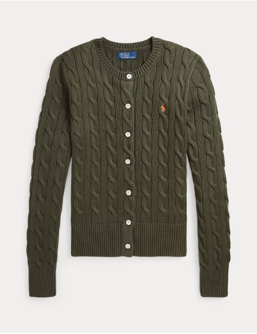 Ralph Lauren Dames lange mouw gilet kaki