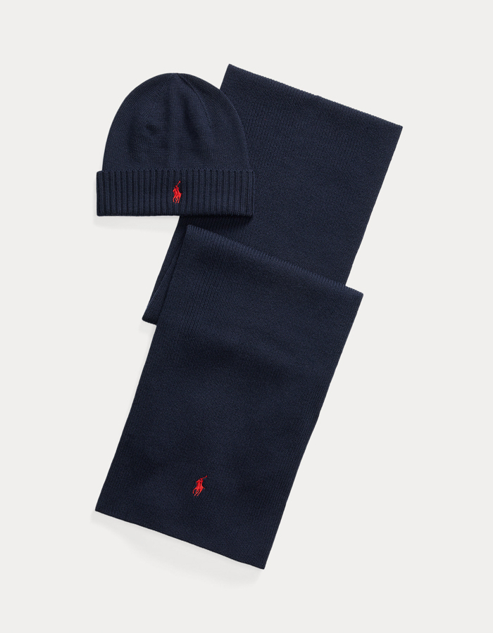 Merino Wool Beanie & Sjaal Giftset  