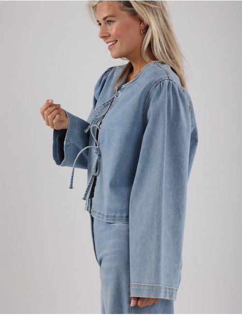 Nukus jeansjas lichte washing