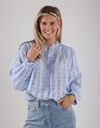 Nukus lange mouw bloes blauw