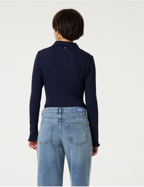 Fabienne Chapot lange mouw polo marine