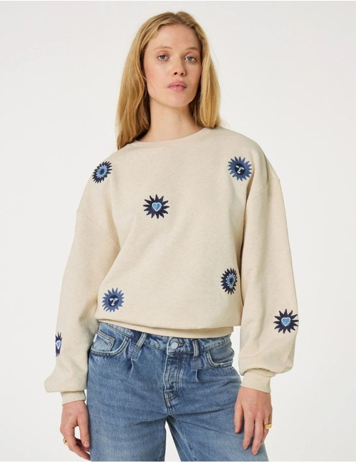Fabienne Chapot lange mouw sweater beige