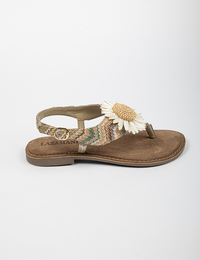 Lazamani platte sandalen multicolor