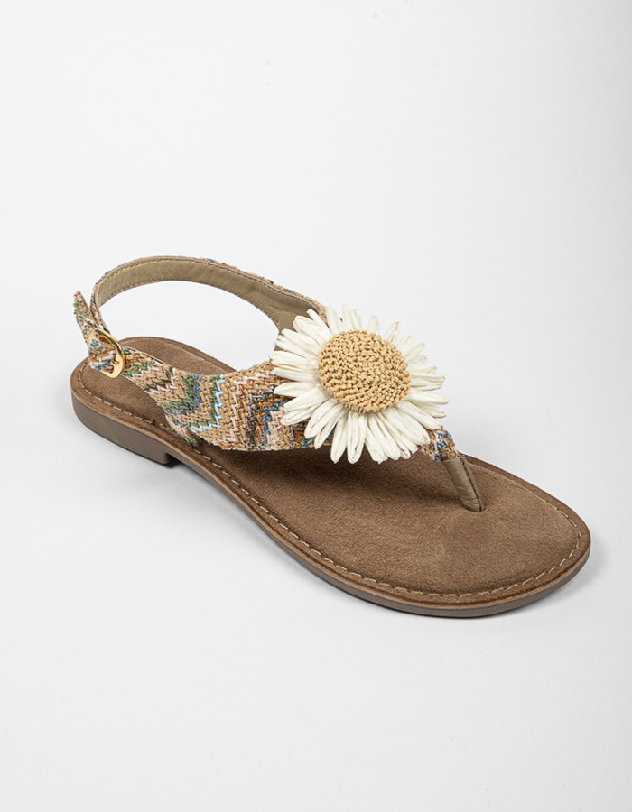 Lazamani platte sandalen multicolor