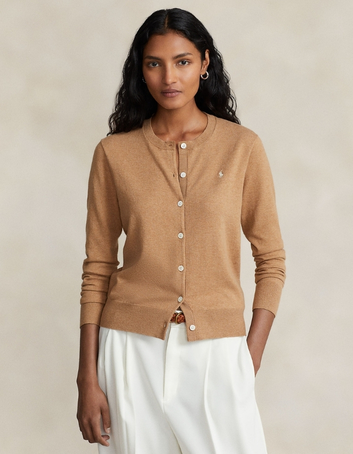 Ralph Lauren Dames lange mouw gilet beige