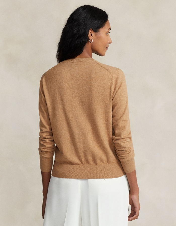 Ralph Lauren Dames lange mouw gilet beige