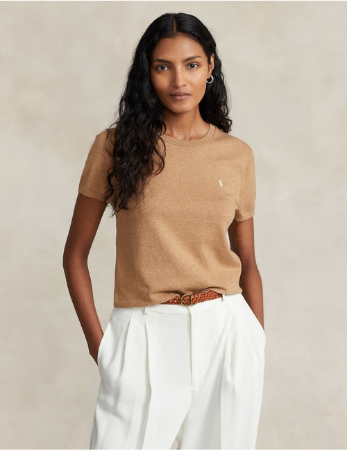 Ralph Lauren Dames korte mouw pull beige