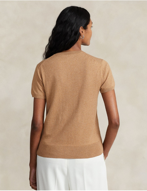 Ralph Lauren Dames korte mouw pull beige