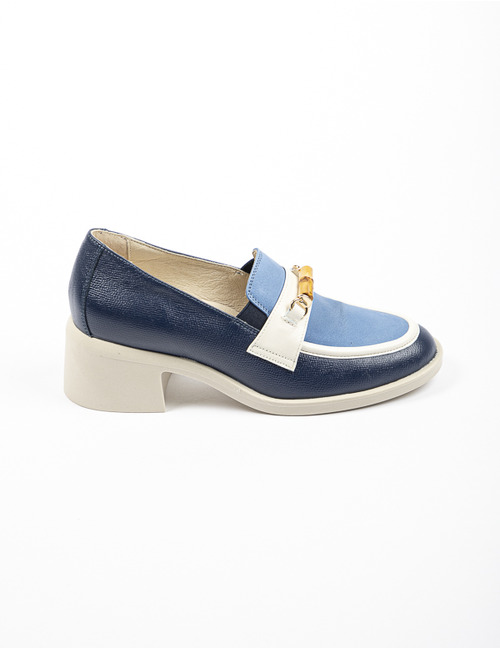 Dlsport mocassin met hak blauw