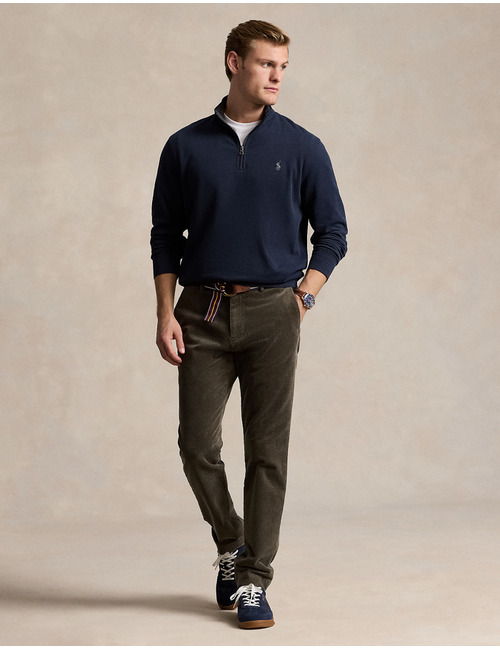 Luxury Jersey Quarter-Zip Pullover  