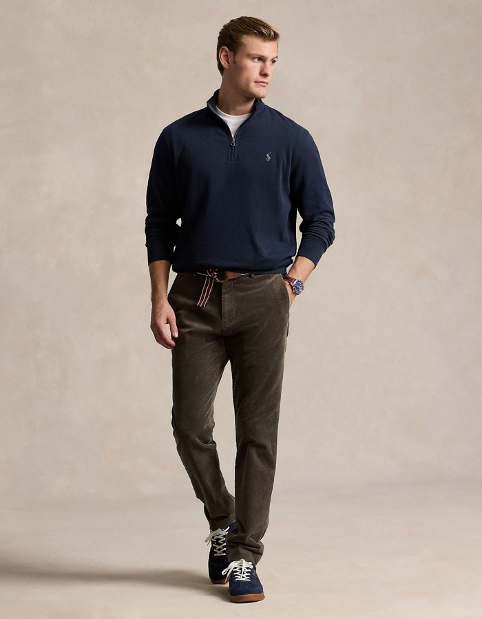 Luxury Jersey Quarter-Zip Pullover  