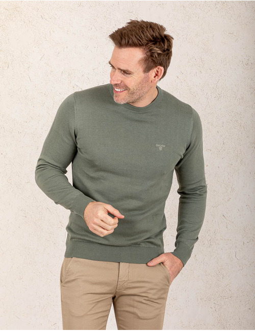 Pima Cotton Crew Neck Trui - Tailored Fit  