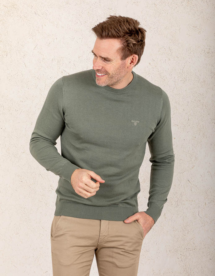 Pima Cotton Crew Neck Trui - Tailored Fit  