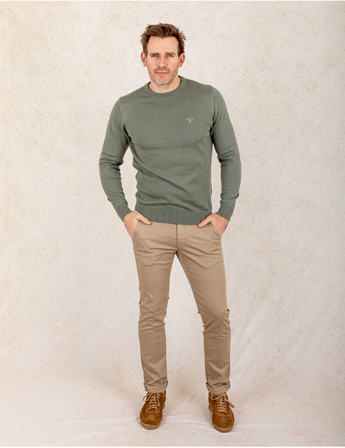 Pima Cotton Crew Neck Trui - Tailored Fit  