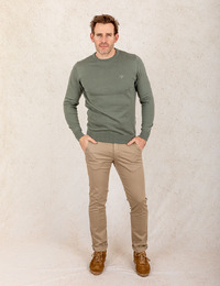 Pima Cotton Crew Neck Trui - Tailored Fit  