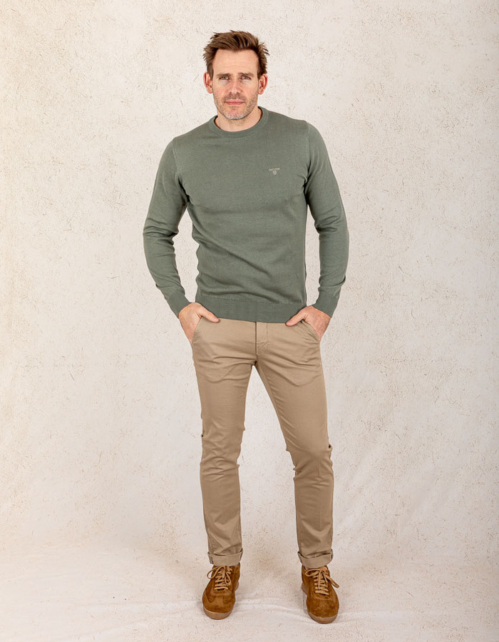 Pima Cotton Crew Neck Trui - Tailored Fit  