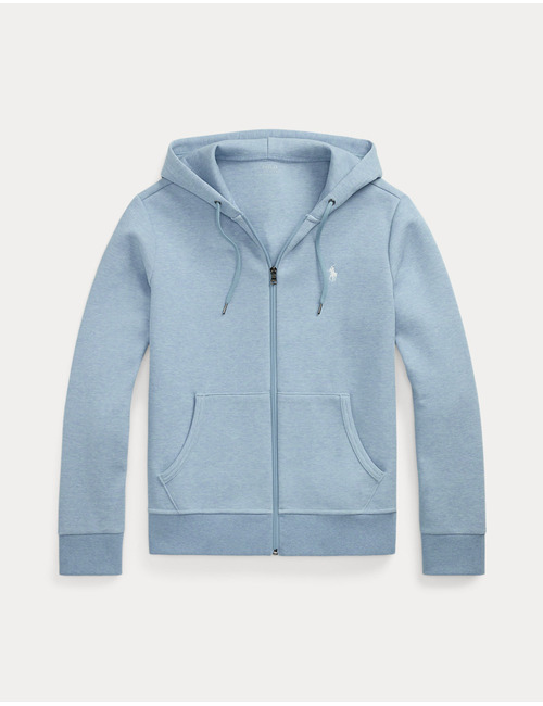 Double-knit full-zip hoodie