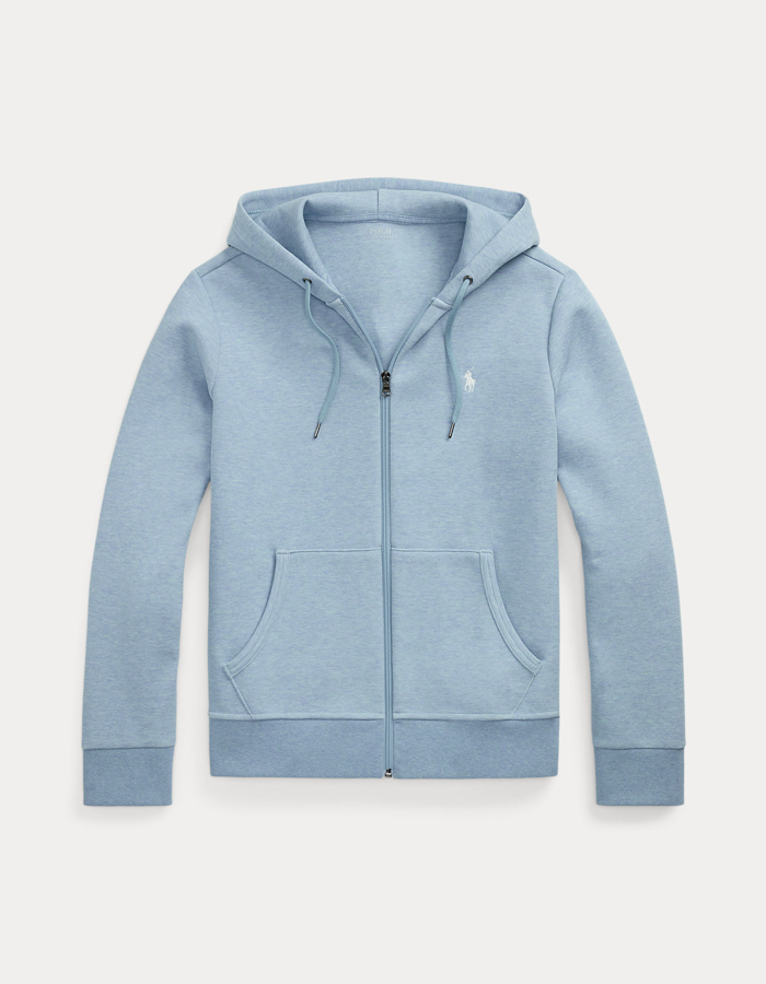 Double-knit full-zip hoodie