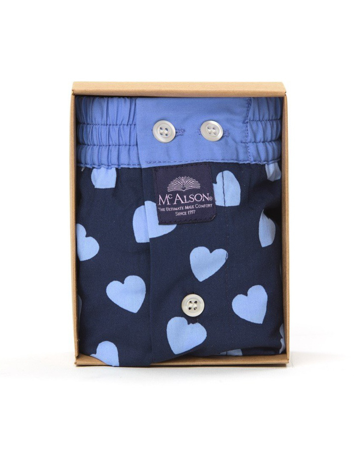 Men Boxershort Hearts Blauw